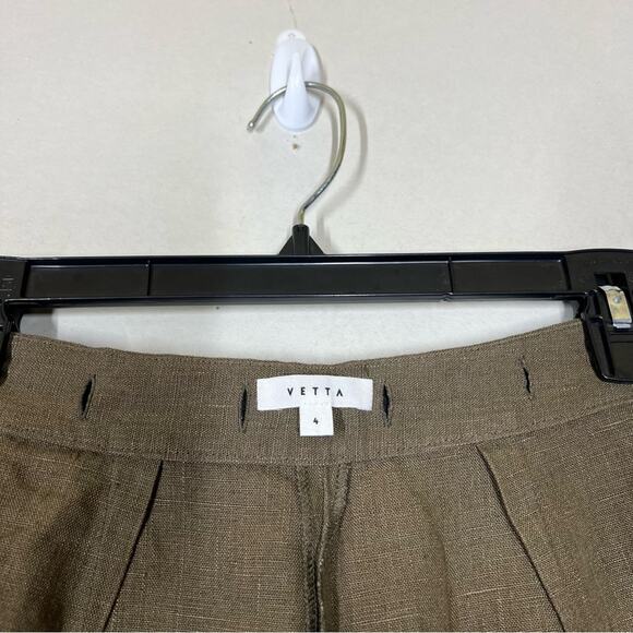 Vetta 100% Linen Wide Leg Pant Size 4 - Picture 8 of 9